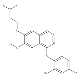 4-(2-Bromo-4-fluorophenoxy)-7-(2-dimethylaminoethoxy)-6-methoxyquinazoline结构式
