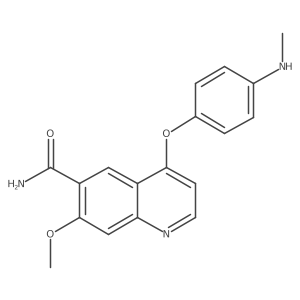 7-Methoxy-4-[4-(methylamino)phenoxy]quinoline-6-carboxamide结构式
