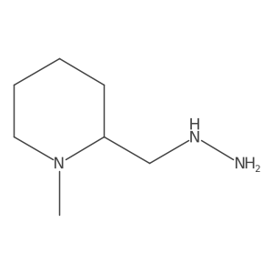 2-(Hydrazinylmethyl)-1-methylpiperidine结构式