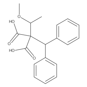 Malonic acid, (diphenylmethyl)(1-methoxyethyl)- Structure