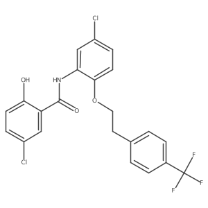 Benzamide,5-chloro-n-[5-chloro-2-[2-[4-(trifluoromethyl)phenyl]ethoxy]phenyl]-2-hydroxy- Structure