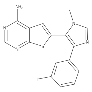 6-(4-(3-iodophenyl)-1-methyl-1H-imidazol-5-yl)thieno[2,3-d]pyrimidin-4-amine Structure