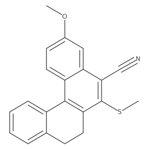 7,8-Dihydro-3-methoxy-6-(methylthio)benzo[c]phenanthrene-5-carbonitrile Structure