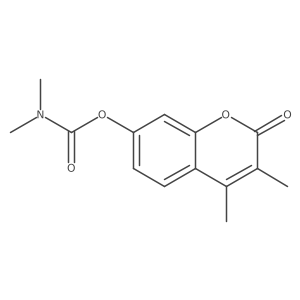 Carbamic acid, dimethyl-, 3,4-dimethyl-2-oxo-2H-1-benzopyran-7-yl ester Structure