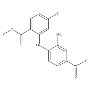 Methyl 2-(2-amino-4-nitrophenylamino)-4-chlorobenzoate结构式