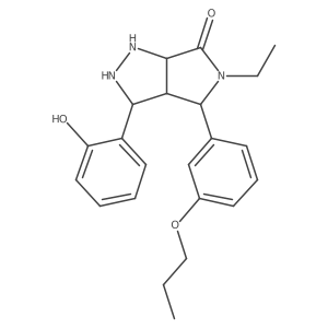 5-Ethyl-3-(2-hydroxyphenyl)-4-(3-propoxyphenyl)-1,2,3,3a,4,6a-hexahydropyrrolo[3,4-c]pyrazol-6-one结构式