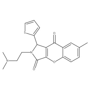 2-(2-(Dimethylamino)ethyl)-7-methyl-1-(thiophen-2-yl)-1,2-dihydrochromeno[2,3-c]pyrrole-3,9-dione Structure