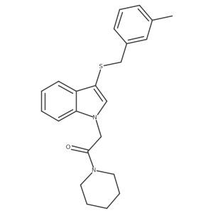 3-[(3-methylbenzyl)thio]-1-(2-oxo-2-piperidin-1-ylethyl)-1H-indole结构式