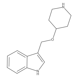 3-[(piperidin-4-yloxy)methyl]-1H-indole结构式