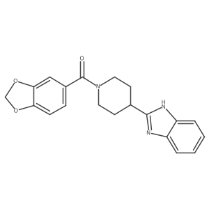 (4-(1H-benzo[d]imidazol-2-yl)piperidin-1-yl)(benzo[d][1,3]dioxol-5-yl)methanone Structure