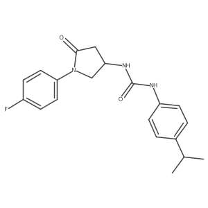 1-(1-(4-Fluorophenyl)-5-oxopyrrolidin-3-yl)-3-(4-isopropylphenyl)urea Structure