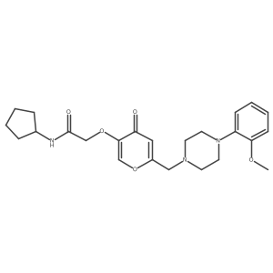 N-cyclopentyl-2-[(6-{[4-(2-methoxyphenyl)piperazin-1-yl]methyl}-4-oxo-4H-pyran-3-yl)oxy]acetamide Structure