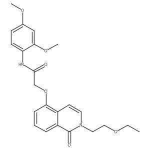 N-(2,4-dimethoxyphenyl)-2-((2-(2-ethoxyethyl)-1-oxo-1,2-dihydroisoquinolin-5-yl)oxy)acetamide结构式