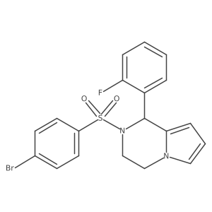 2-((4-Bromophenyl)sulfonyl)-1-(2-fluorophenyl)-1,2,3,4-tetrahydropyrrolo[1,2-a]pyrazine结构式