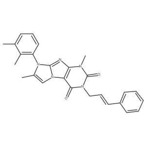 3-cinnamyl-8-(2,3-dimethylphenyl)-1,7-dimethyl-1H-imidazo[2,1-f]purine-2,4(3H,8H)-dione结构式