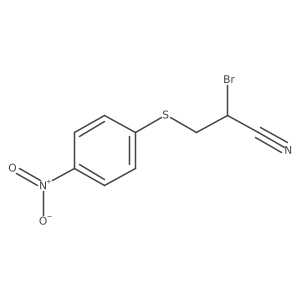 2-Bromo-3-[(4-nitrophenyl)thio]propanenitrile Structure