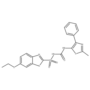 6-ethoxy-N-{[(2-methyl-4-phenyl-1,3-thiazol-5-yl)amino]carbonyl}-1,3-benzothiazole-2-sulfonamide结构式