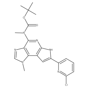 Carbamic acid, [7-(6-chloro-2-pyridinyl)-1,5-dihydro-1-methylimidazo[4,5-d]pyrrolo[2,3-b]pyridin-4-yl]methyl-, 1,1-dimethylethyl ester结构式