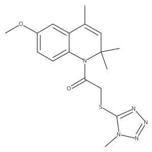 1-(6-methoxy-2,2,4-trimethylquinolin-1(2H)-yl)-2-[(1-methyl-1H-tetrazol-5-yl)sulfanyl]ethanone Structure
