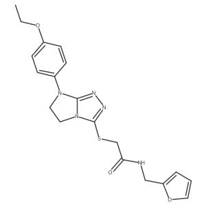 2-((7-(4-ethoxyphenyl)-6,7-dihydro-5H-imidazo[2,1-c][1,2,4]triazol-3-yl)thio)-N-(furan-2-ylmethyl)acetamide Structure