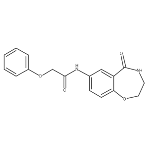 N-(5-oxo-2,3,4,5-tetrahydrobenzo[f][1,4]oxazepin-7-yl)-2-phenoxyacetamide结构式