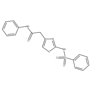 N-phenyl-2-{(2Z)-2-[(phenylsulfonyl)imino]-2,3-dihydro-1,3-thiazol-4-yl}acetamide结构式