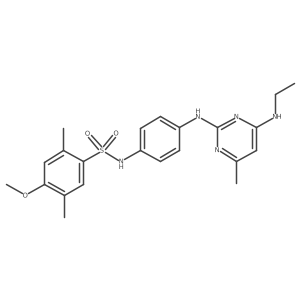 N-(4-((4-(ethylamino)-6-methylpyrimidin-2-yl)amino)phenyl)-4-methoxy-2,5-dimethylbenzenesulfonamide Structure