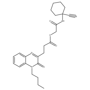 [(1-Cyanocyclohexyl)carbamoyl]methyl 3-(4-butyl-3-oxo-3,4-dihydroquinoxalin-2-yl)propanoate Structure