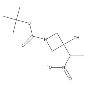 1,1-Dimethylethyl 3-hydroxy-3-(1-nitroethyl)azetidine-1-carboxylate结构式