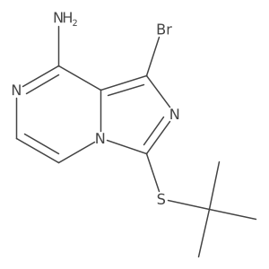 Imidazo[1,5-a]pyrazin-8-amine,1-bromo-3-[(1,1-dimethylethyl)thio]-结构式