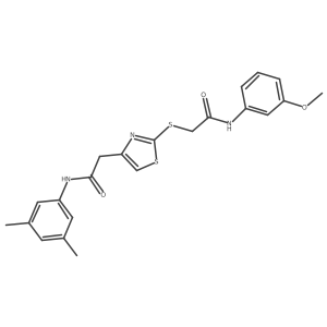 N-(3,5-dimethylphenyl)-2-(2-((2-((3-methoxyphenyl)amino)-2-oxoethyl)thio)thiazol-4-yl)acetamide结构式