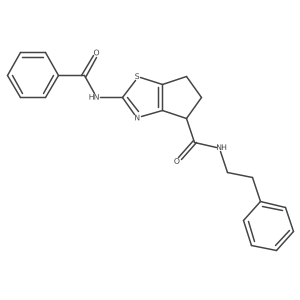 2-benzamido-N-phenethyl-5,6-dihydro-4H-cyclopenta[d]thiazole-4-carboxamide Structure