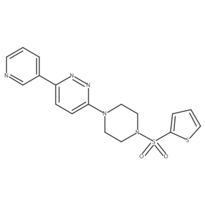 3-(Pyridin-3-yl)-6-(4-(thiophen-2-ylsulfonyl)piperazin-1-yl)pyridazine结构式