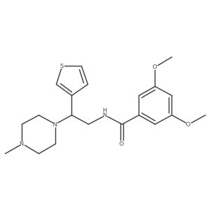 3,5-dimethoxy-N-(2-(4-methylpiperazin-1-yl)-2-(thiophen-3-yl)ethyl)benzamide结构式