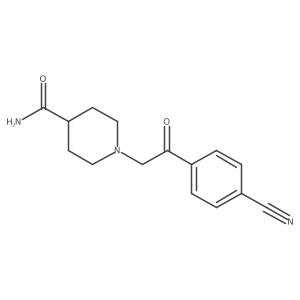 1-[2-(4-Cyanophenyl)-2-oxoethyl]-4-piperidinecarboxamide Structure