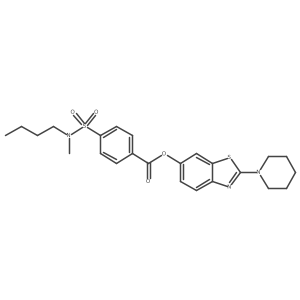 2-(piperidin-1-yl)benzo[d]thiazol-6-yl 4-(N-butyl-N-methylsulfamoyl)benzoate Structure