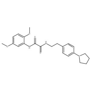 N1-(2,5-dimethoxyphenyl)-N2-(4-(pyrrolidin-1-yl)phenethyl)oxalamide结构式
