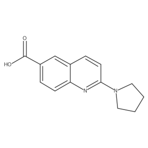 2-(Pyrrolidin-1-yl)quinoline-6-carboxylic acid结构式