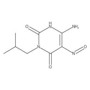 6-Amino-3-(2-methylpropyl)-5-nitroso-2,4(1h,3h)-pyrimidinedione结构式