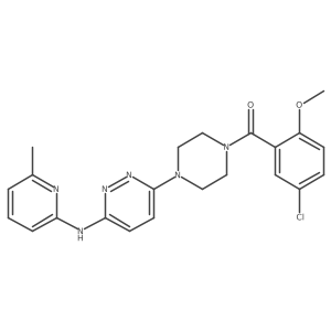 (5-Chloro-2-methoxyphenyl)(4-(6-((6-methylpyridin-2-yl)amino)pyridazin-3-yl)piperazin-1-yl)methanone结构式
