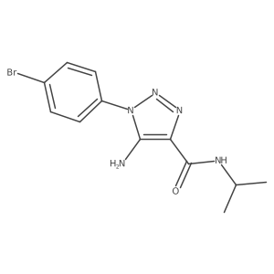 5-amino-1-(4-bromophenyl)-N-isopropyl-1H-1,2,3-triazole-4-carboxamide结构式