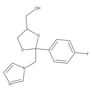 1,3-Dioxolane-4-methanol, 2-(4-fluorophenyl)-2-(1H-imidazol-1-ylmethyl)-, cis-结构式