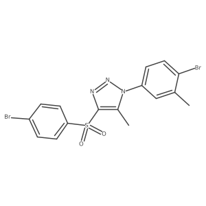 1-(4-bromo-3-methylphenyl)-4-(4-bromobenzenesulfonyl)-5-methyl-1H-1,2,3-triazole结构式