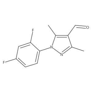 1-(2,4-difluorophenyl)-3,5-dimethyl-1H-pyrazole-4-carbaldehyde结构式