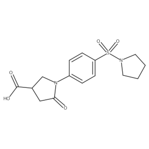 5-Oxo-1-[4-(pyrrolidin-1-ylsulfonyl)phenyl]pyrrolidine-3-carboxylic acid Structure