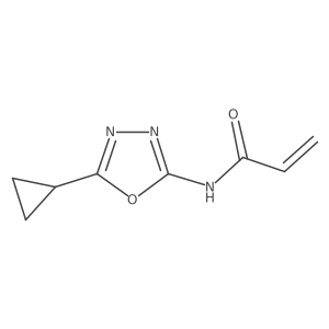 N-(5-cyclopropyl-1,3,4-oxadiazol-2-yl)prop-2-enamide结构式