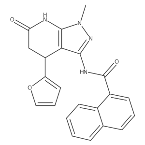 N-(4-(furan-2-yl)-1-methyl-6-oxo-4,5,6,7-tetrahydro-1H-pyrazolo[3,4-b]pyridin-3-yl)-1-naphthamide Structure