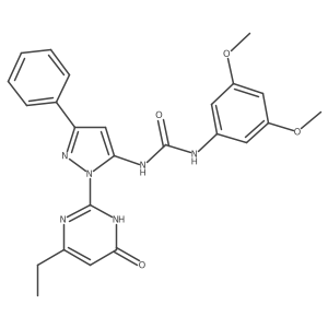1-(3,5-dimethoxyphenyl)-3-(1-(4-ethyl-6-oxo-1,6-dihydropyrimidin-2-yl)-3-phenyl-1H-pyrazol-5-yl)urea Structure