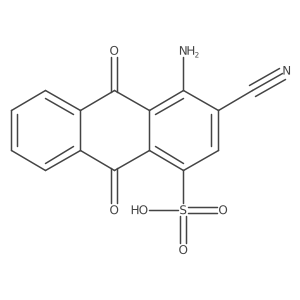 4-Amino-3-cyano-9,10-dihydro-9,10-dioxo-1-anthracenesulfonic acid结构式
