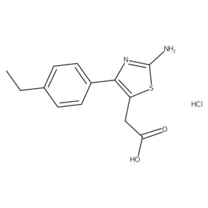 [2-Amino-4-(4-ethyl-phenyl)-thiazol-5-yl]-acetic acid hydrochloride Structure